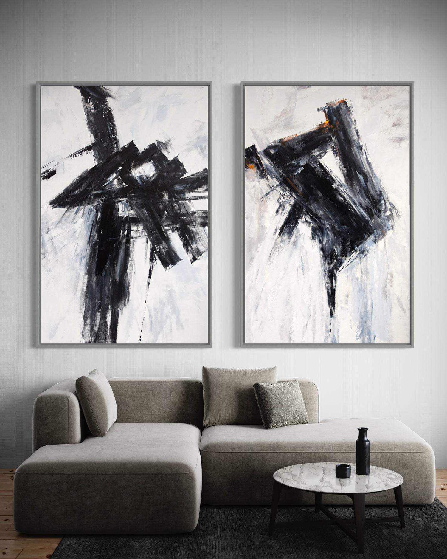 Illusion Recollect set 白黒絵画