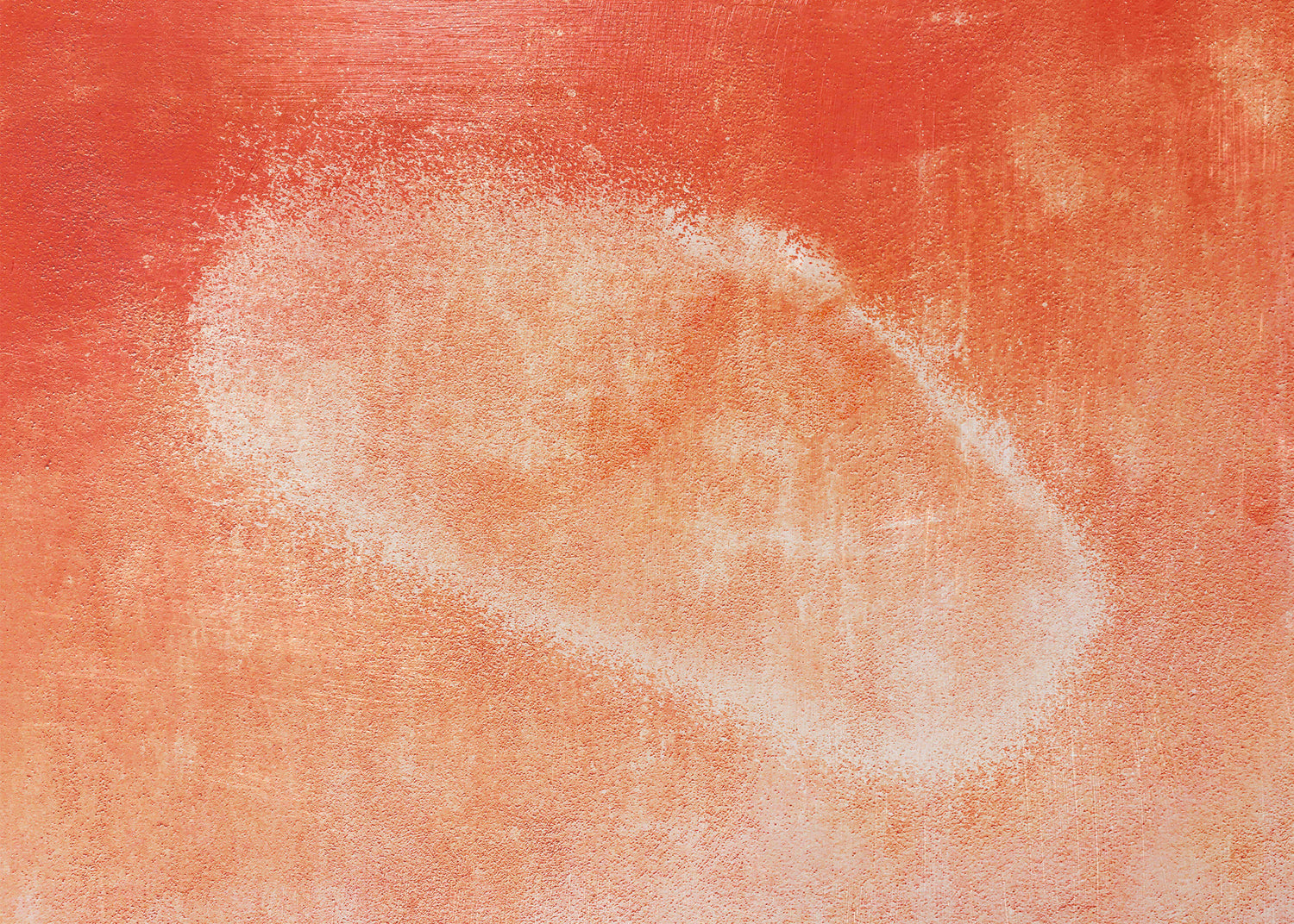 Abstract art in warm tones showcasing a textured footprint design on canvas, perfect for contemporary home decor. 階段用ウォールアート