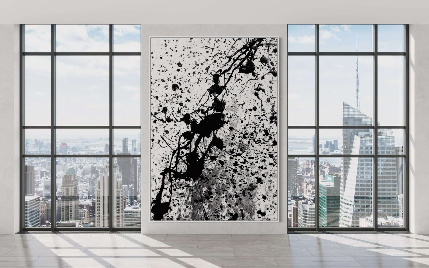 暗い日の間に 白黒絵画