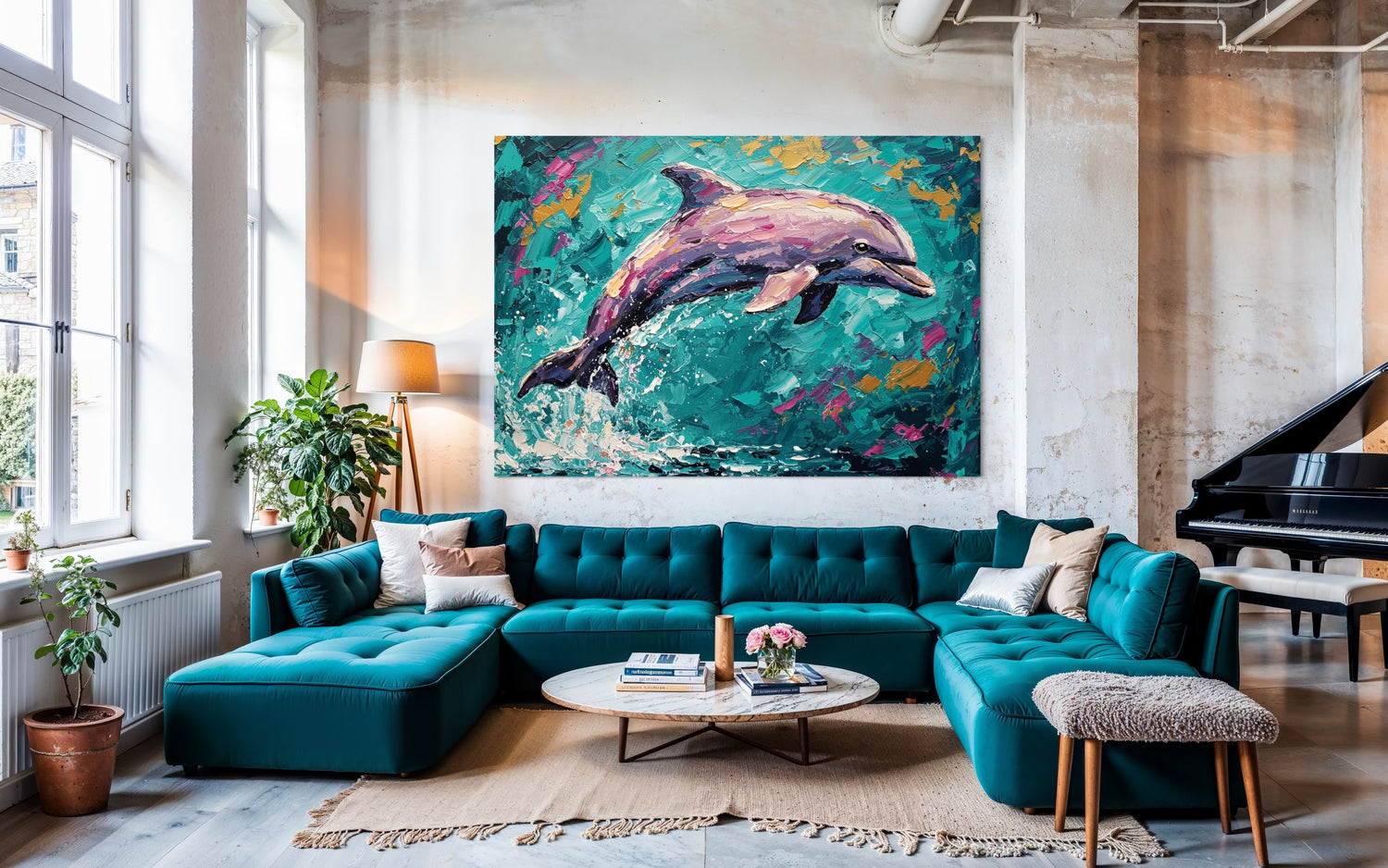 Freudensprung in Gold Dining Room Wall Art