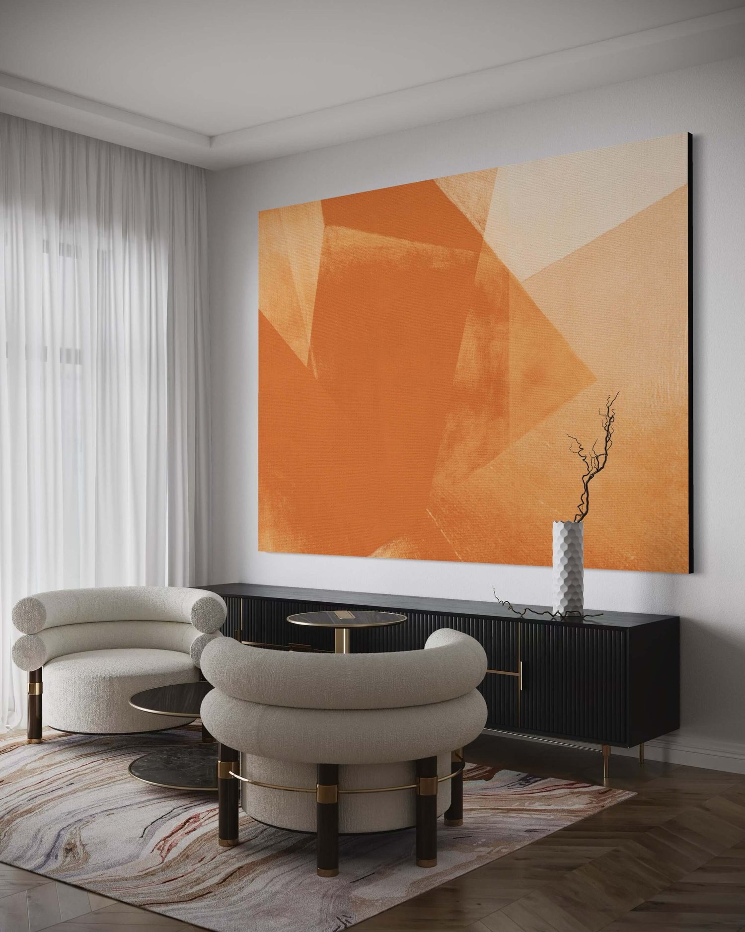 Layered Sand Staircase Wall Art