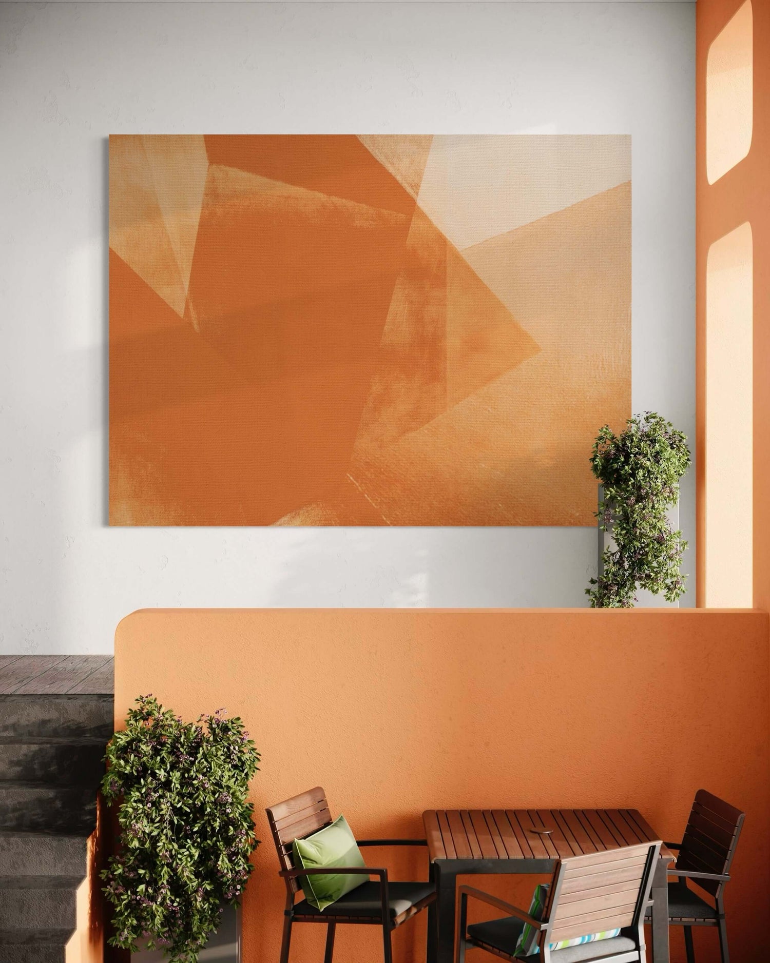 Layered Sand Staircase Wall Art