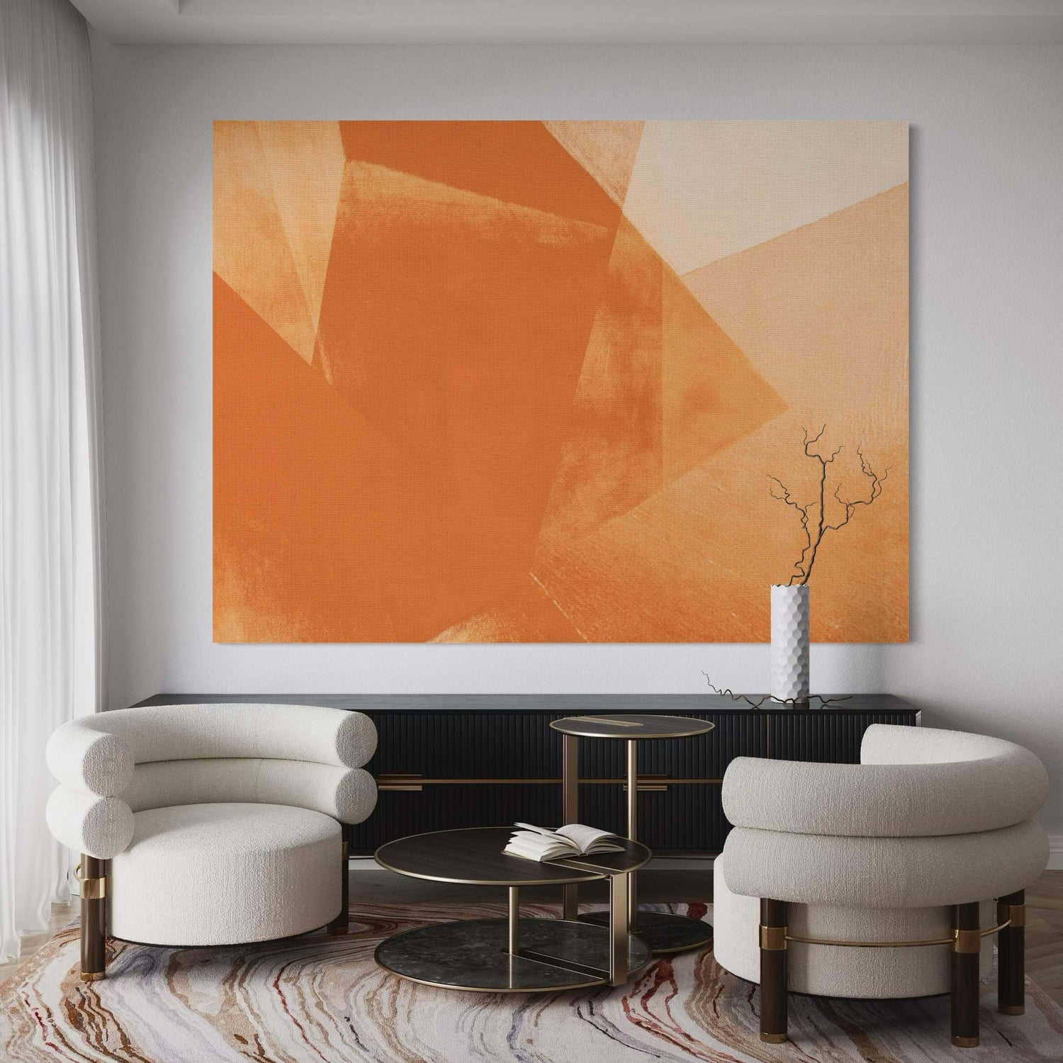 Layered Sand Staircase Wall Art