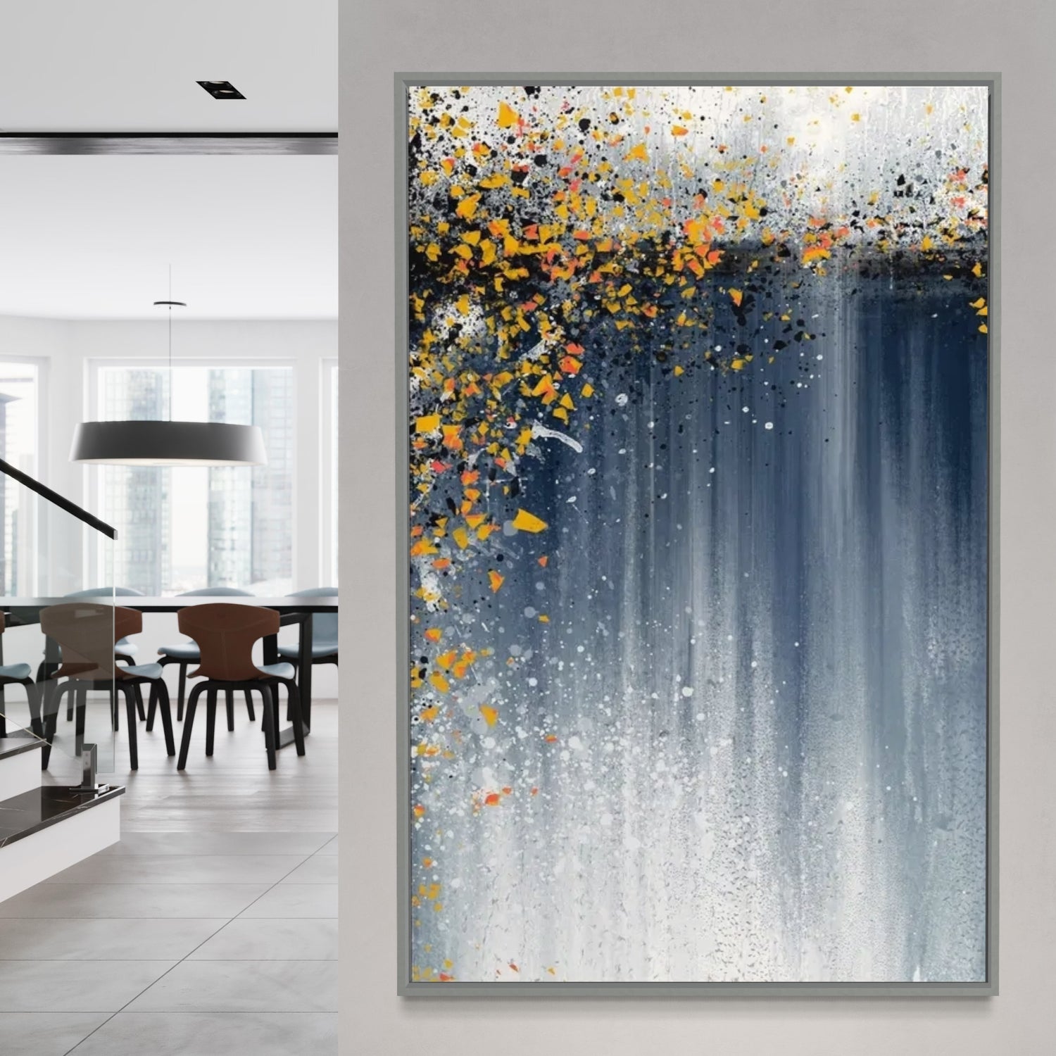 Luminous Fusion Vertical Wall Art & Paintings