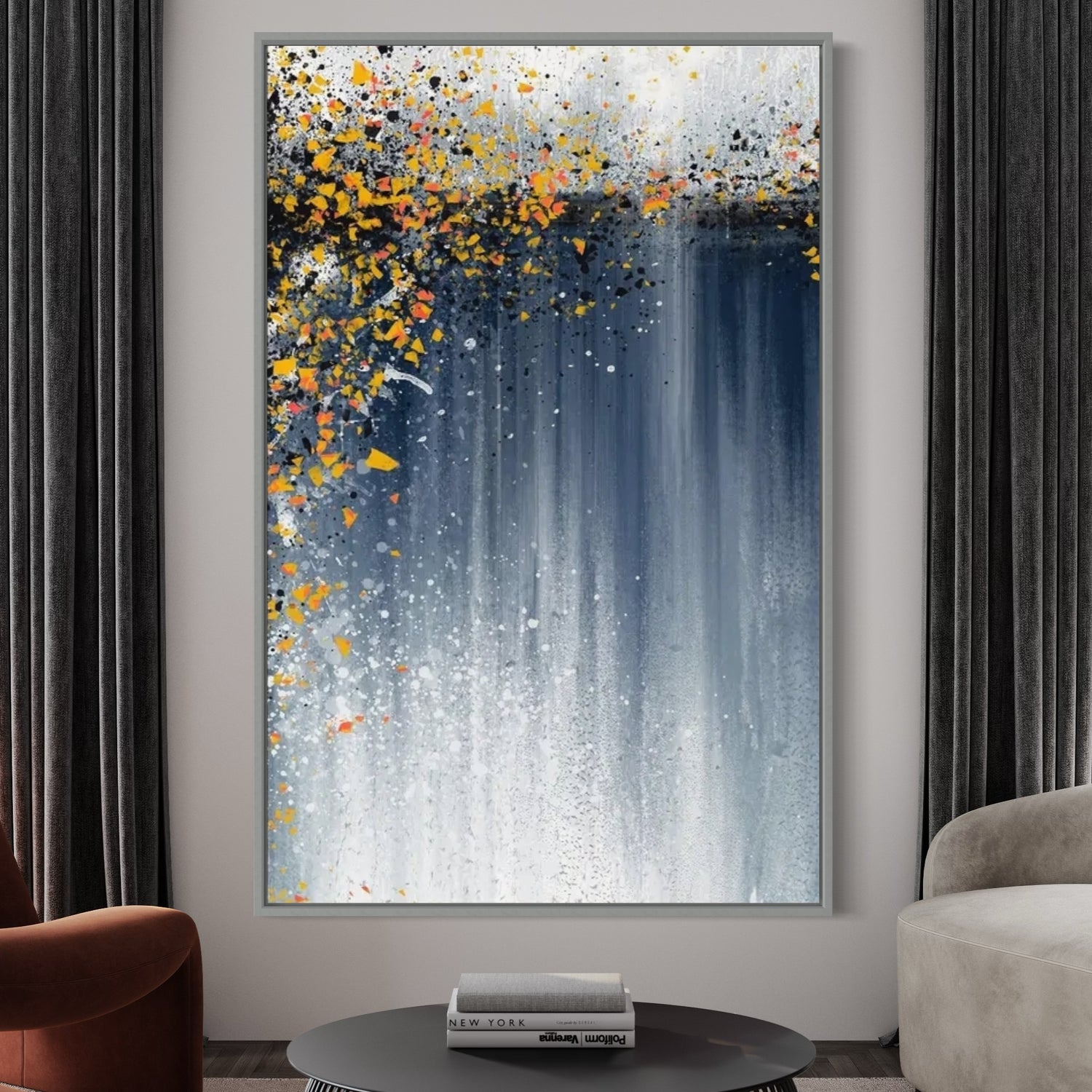 Luminous Fusion Vertical Wall Art & Paintings