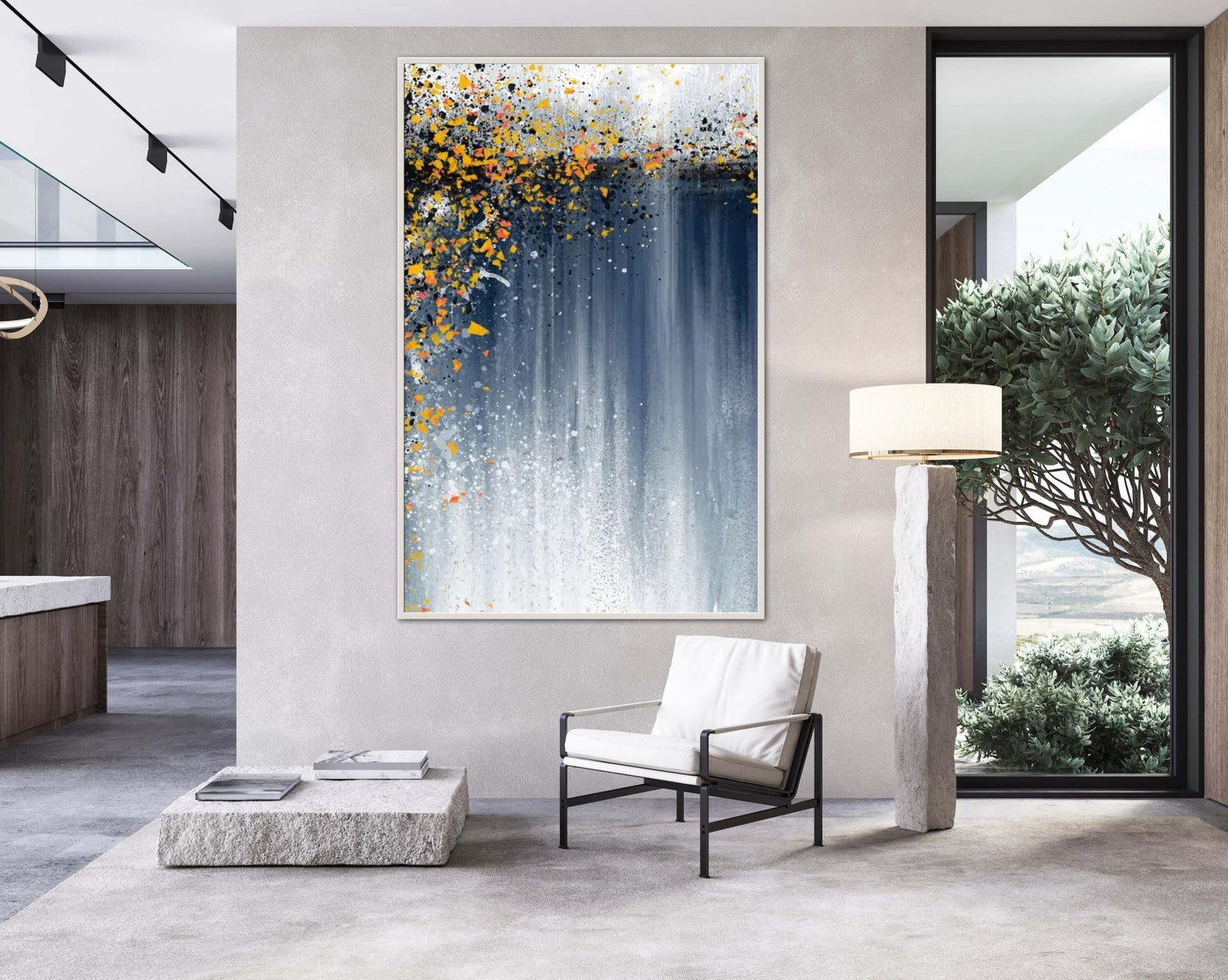 Luminous Fusion Vertical Wall Art & Paintings