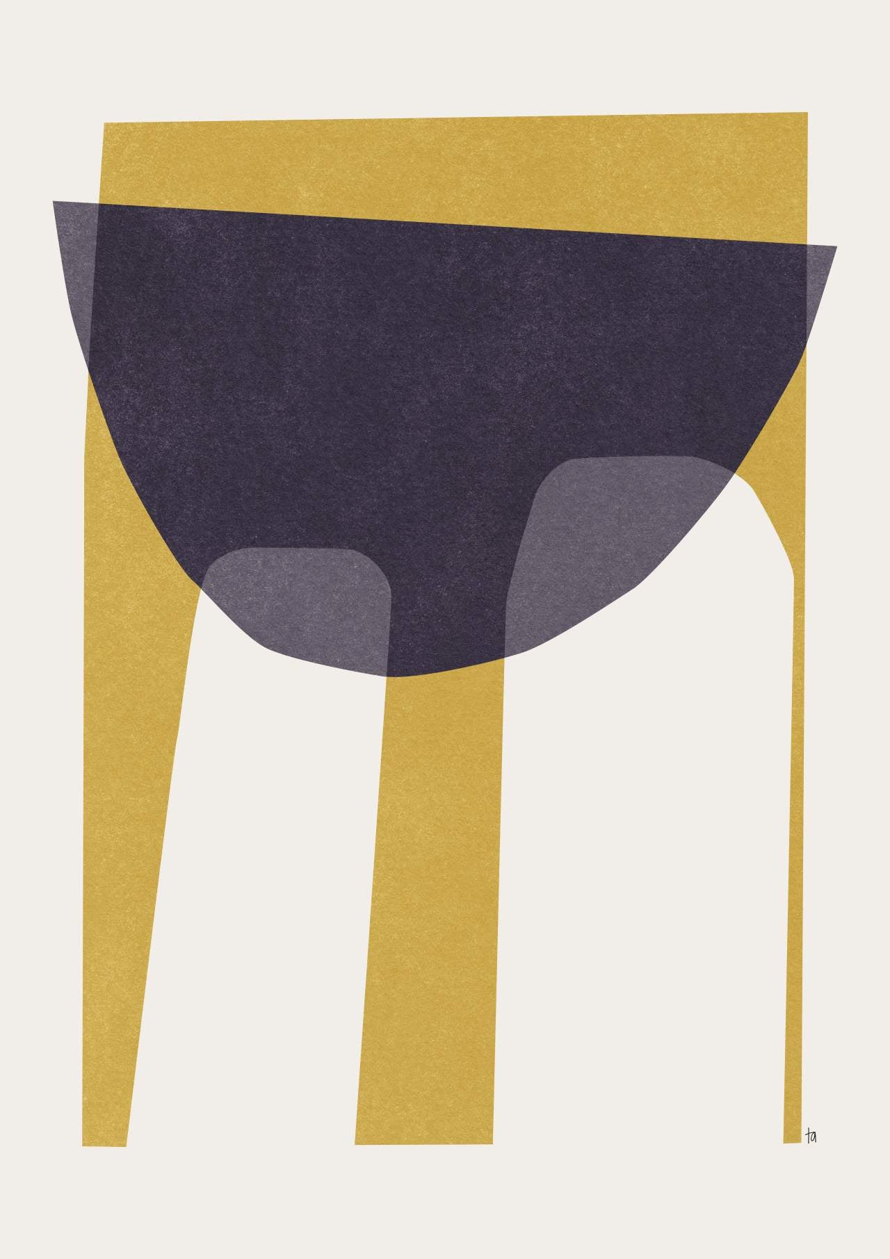 Einbruch der Dunkelheit Mid Century Modern Art
