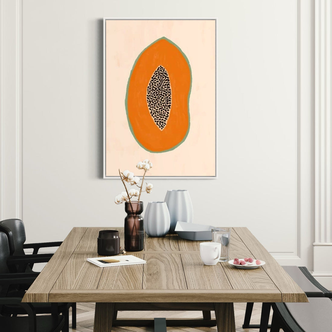 Papaya 2 - Rolled Canvas / 63x90cm / 25x35’’ - Hand Painting