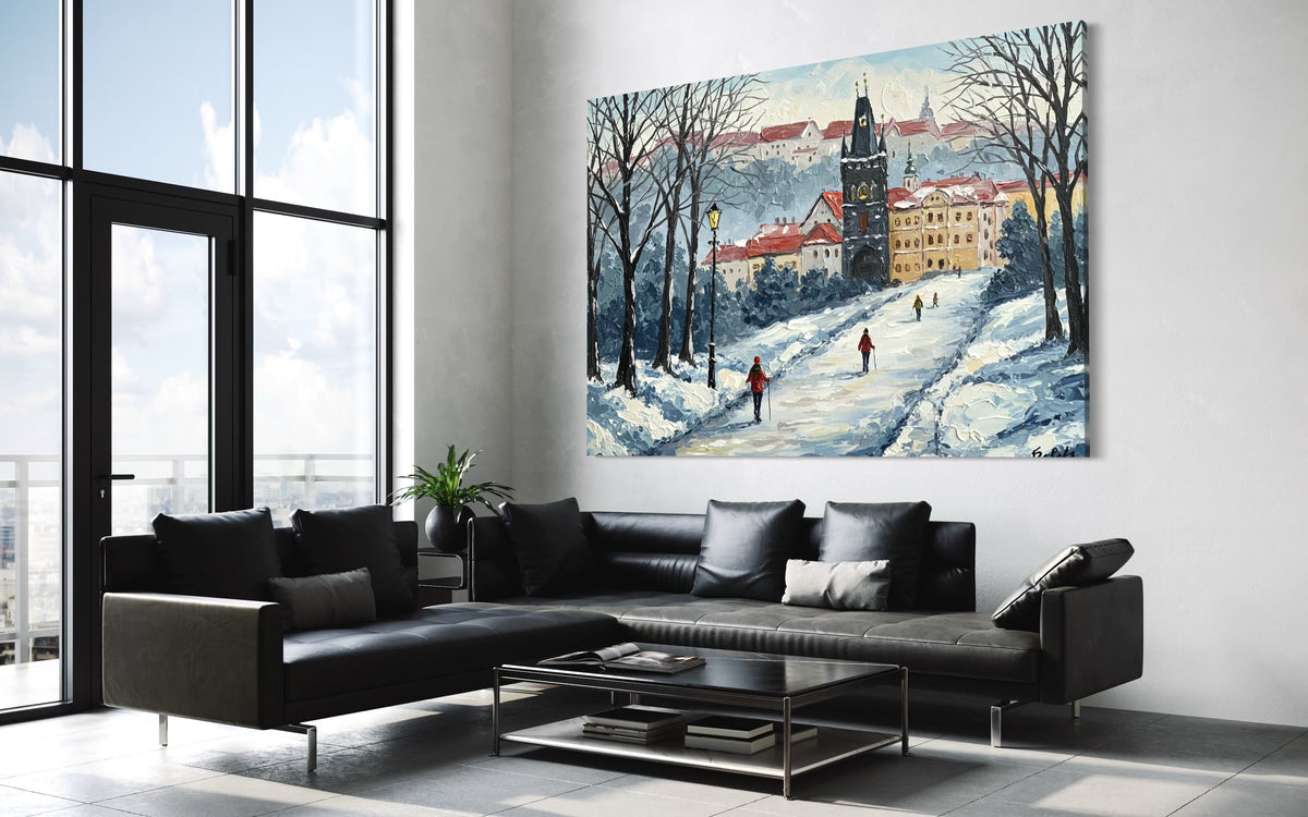 Prague Winter - Hand Painting