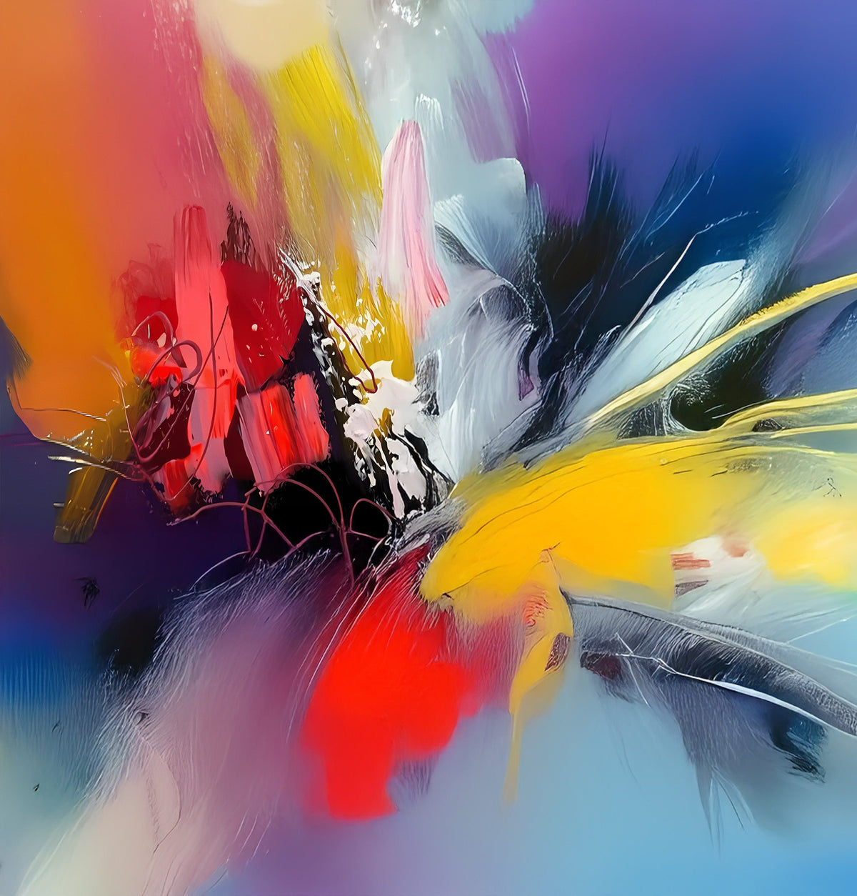 Prismatic Pulse - Hand Painting