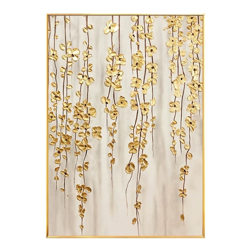Rain of Golden Flowers - Hand Painting
