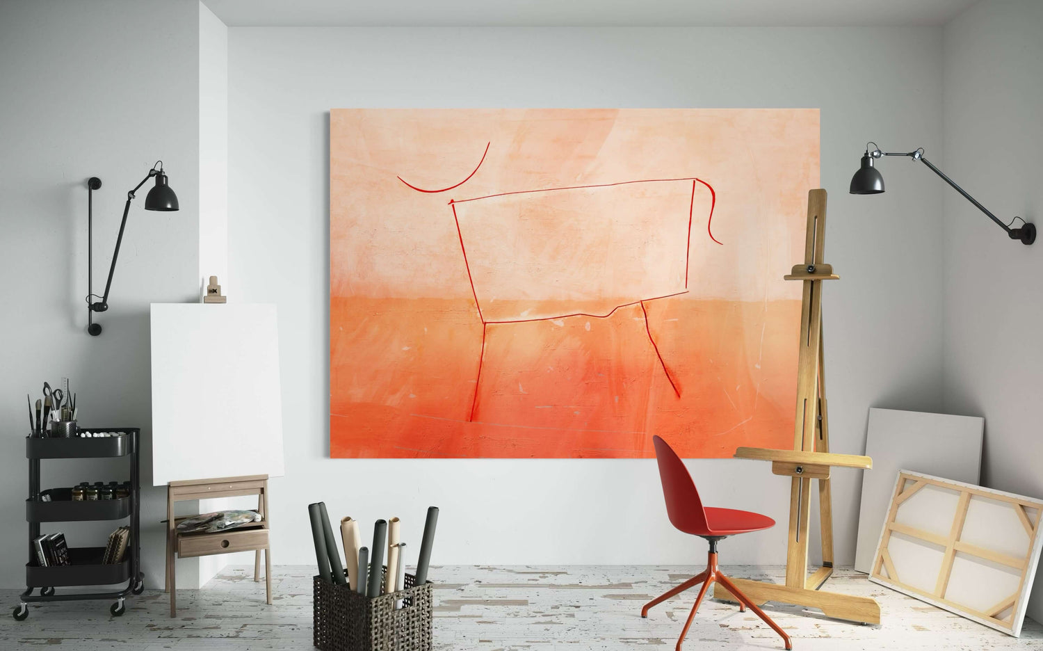 Toro rojo Dining Room Wall Art