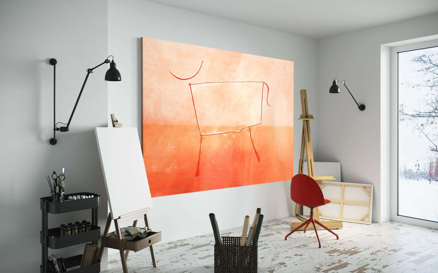 Toro rojo Dining Room Wall Art