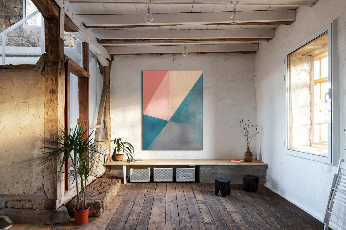 Sailing in Pastel Colors Pink Wall Art