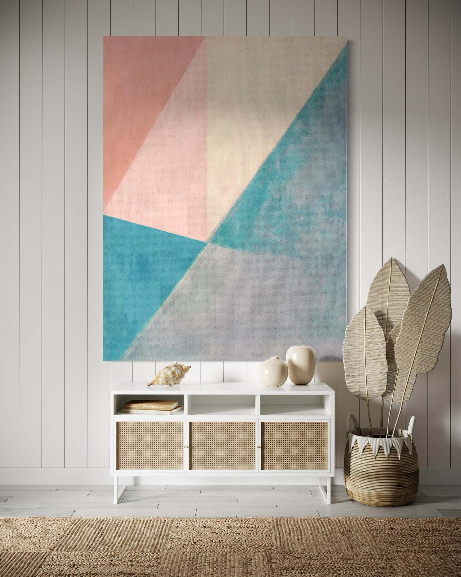 Sailing in Pastel Colors Pink Wall Art