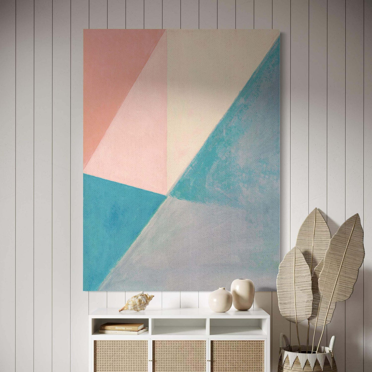 Sailing in Pastel Colors Pink Wall Art