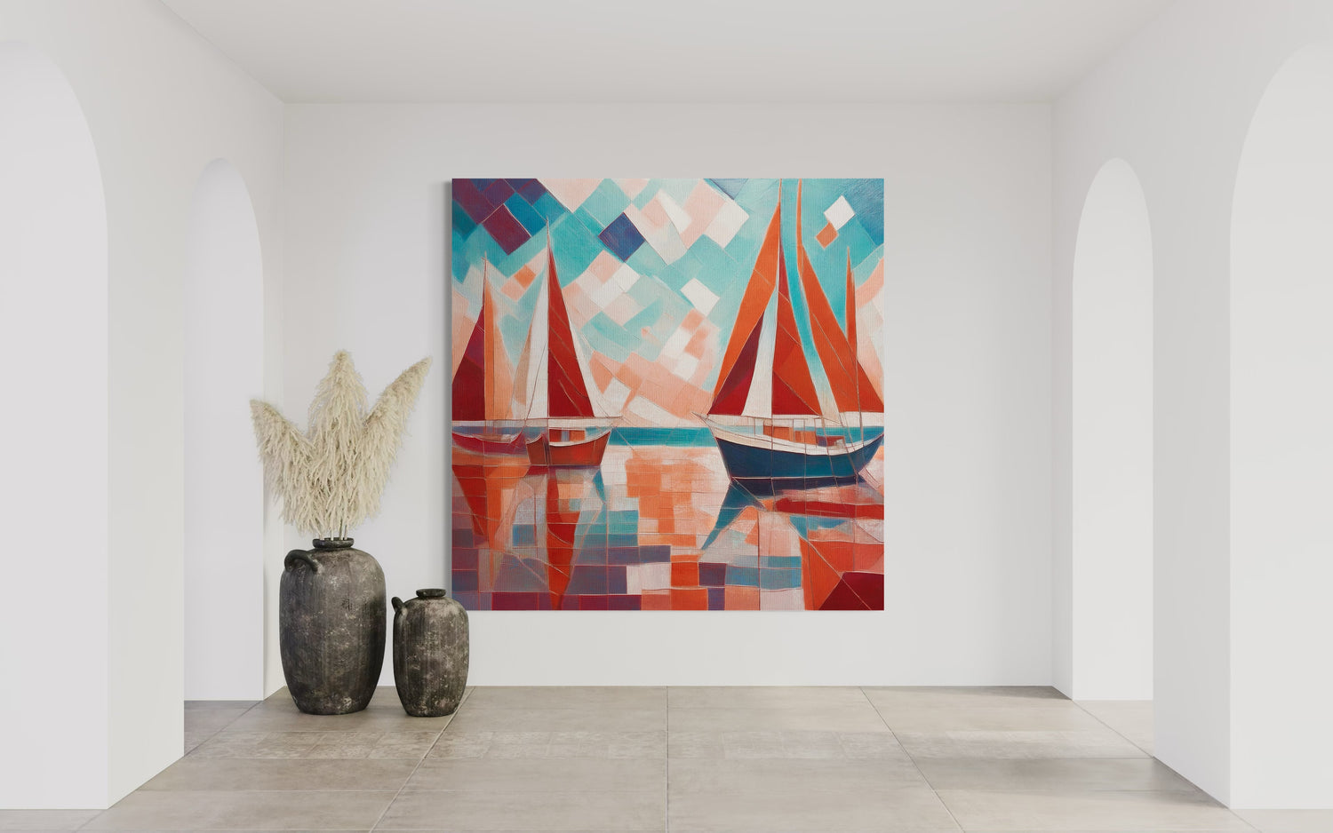 Scarlet Sails 3 Seascape Oil Paintings Nuovi arrivi