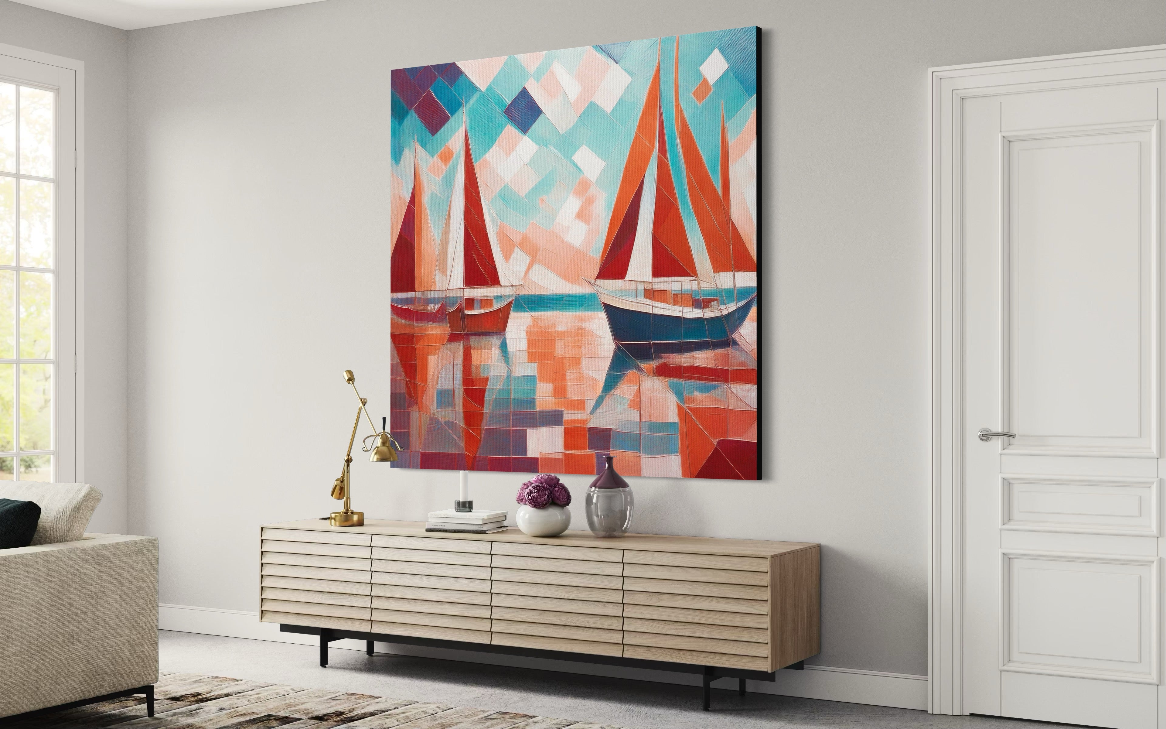 Scarlet Sails 3 Seascape Oil Paintings