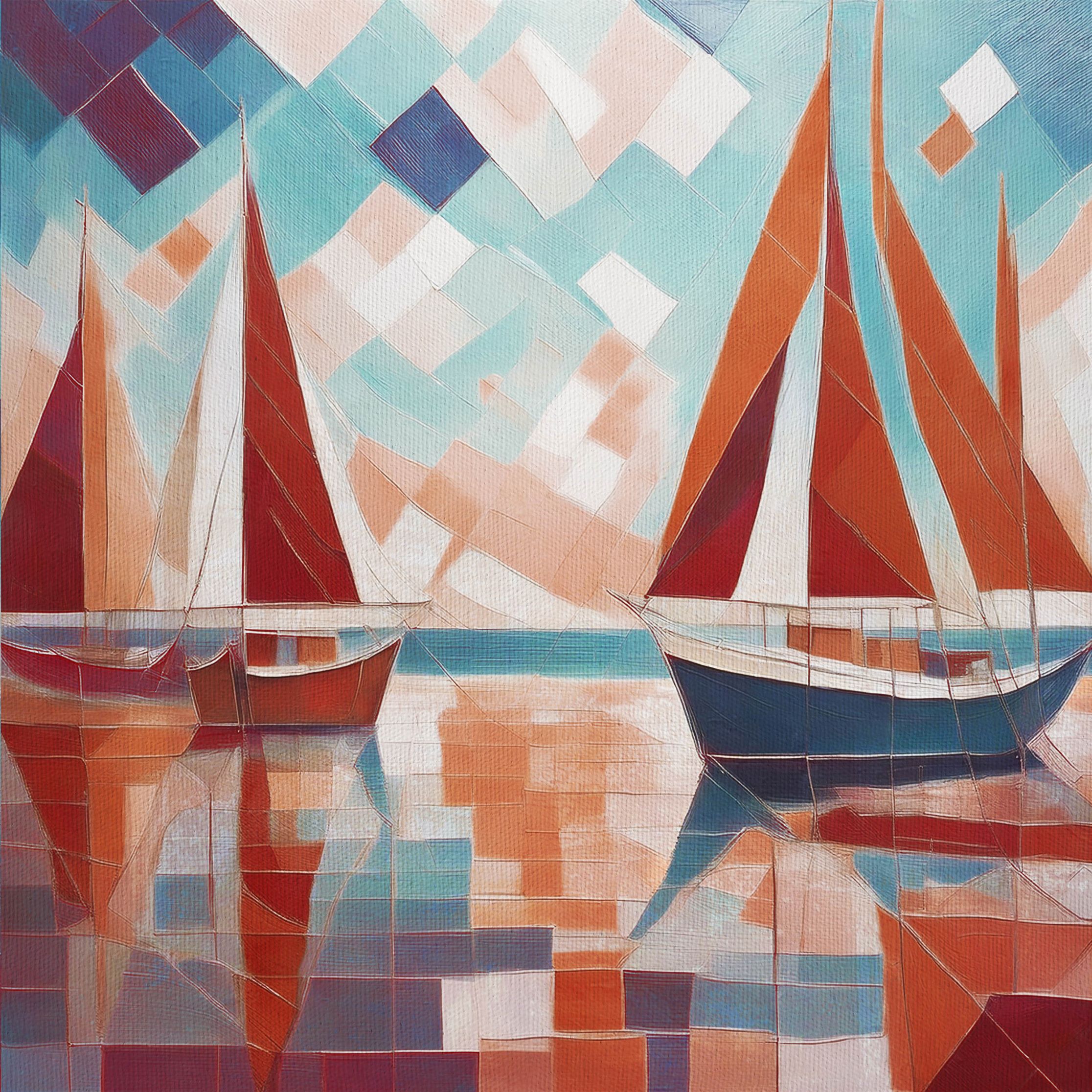 Scarlet Sails 3 Seascape Oil Paintings