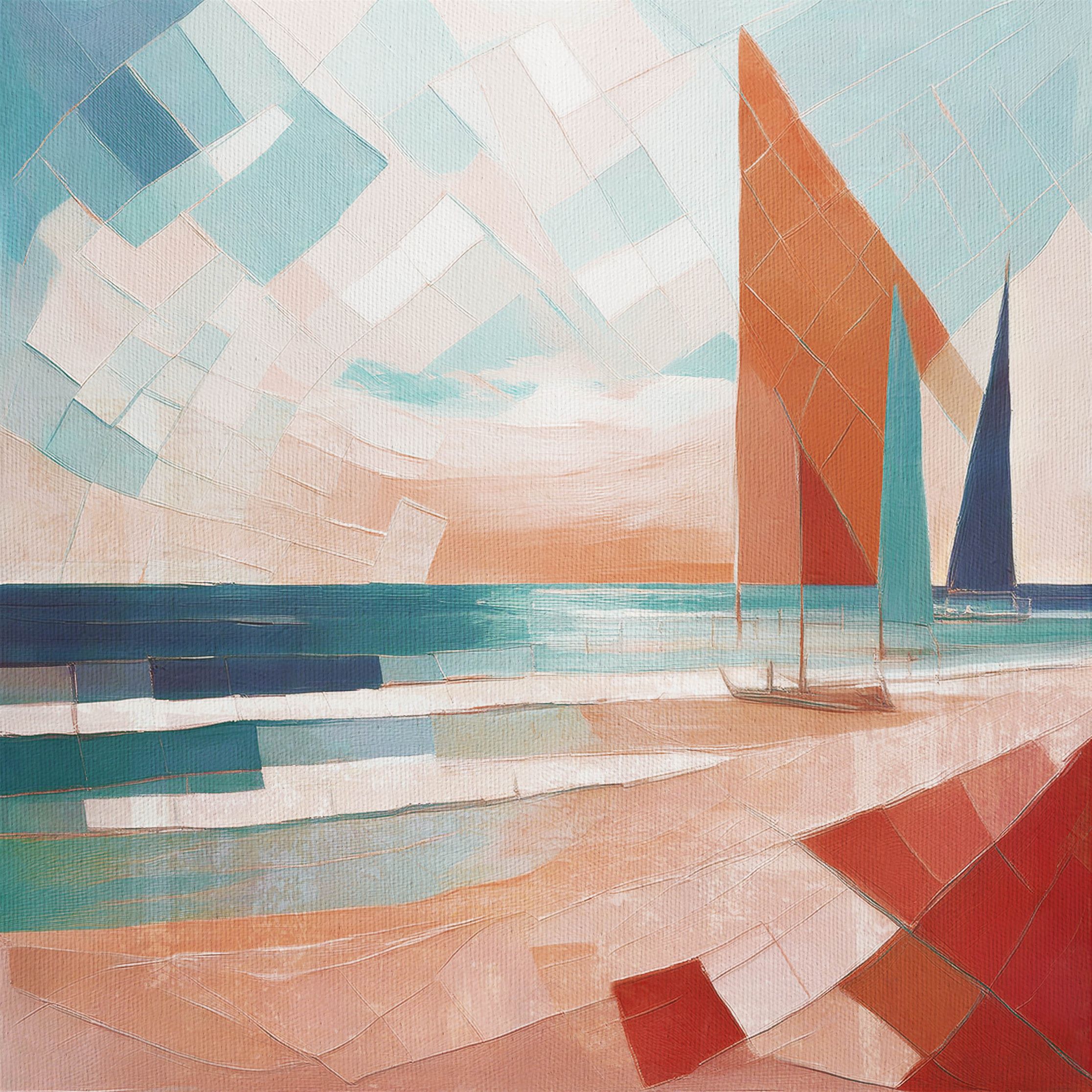 Scarlet Sails 6 Seascape Oil Paintings