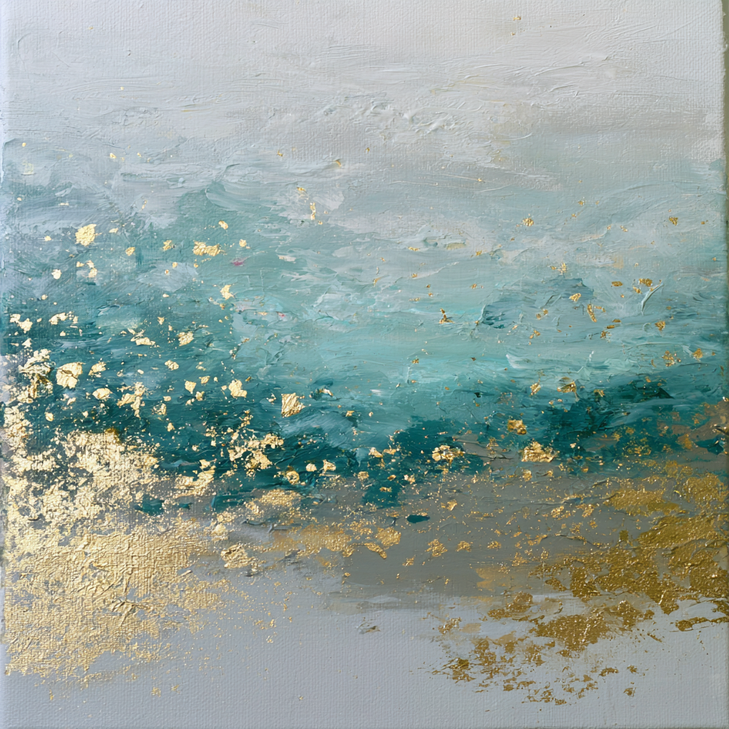 Seafoam and Gold Tide