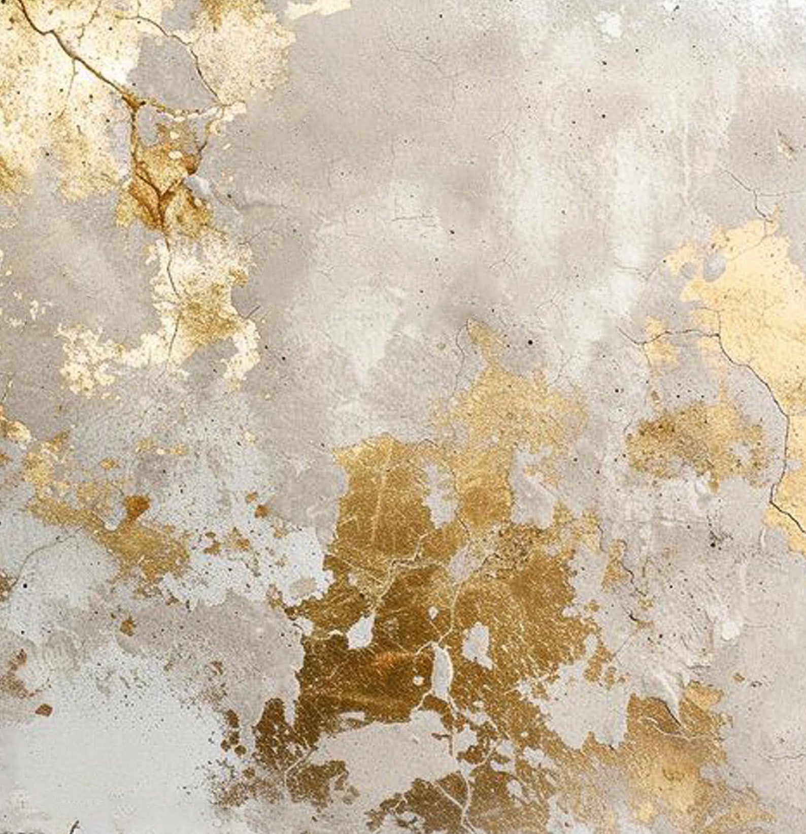 Abstract hand-painted wall art with gold and gray textures, perfect for elevating your living space.