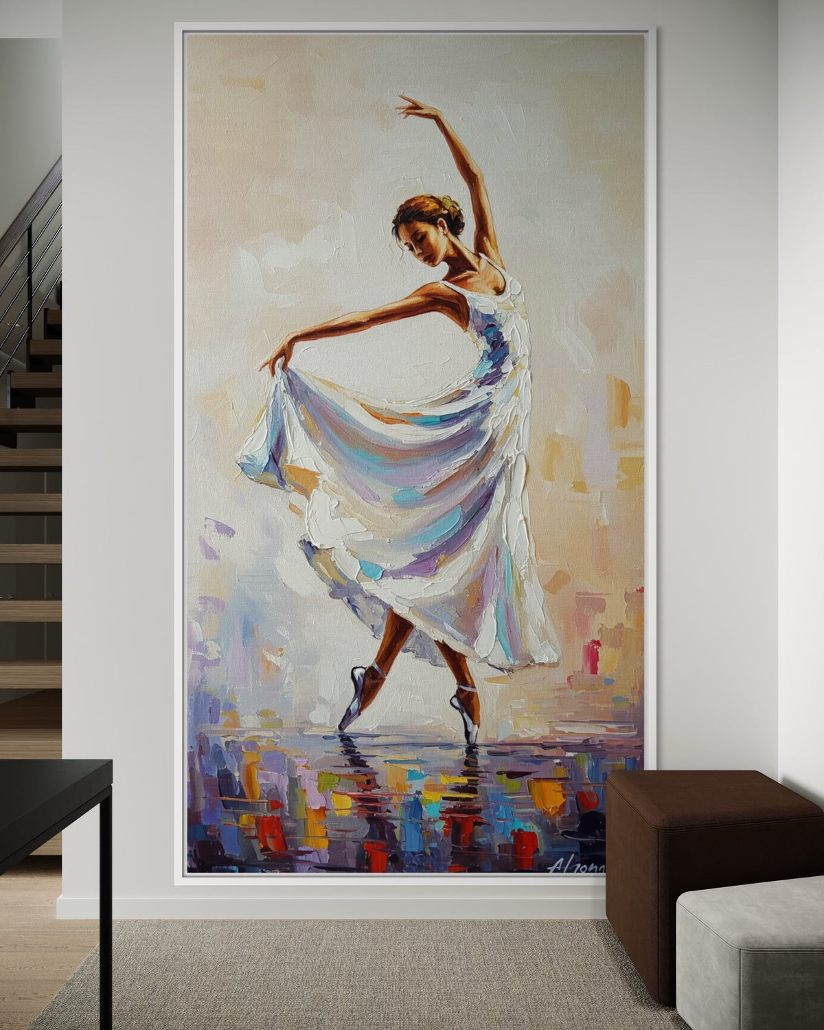 Steps Between Shadows - Hand Painting