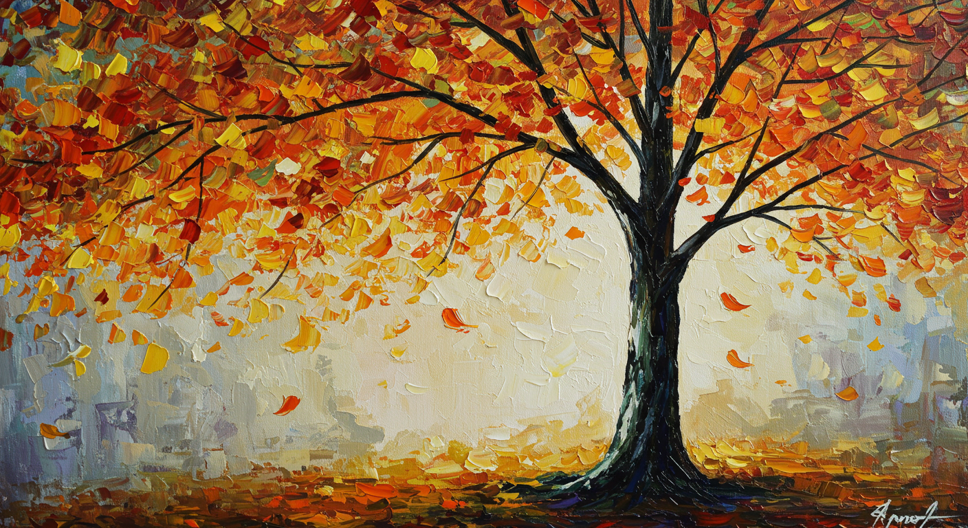 Sunlit Leaves Adrift
