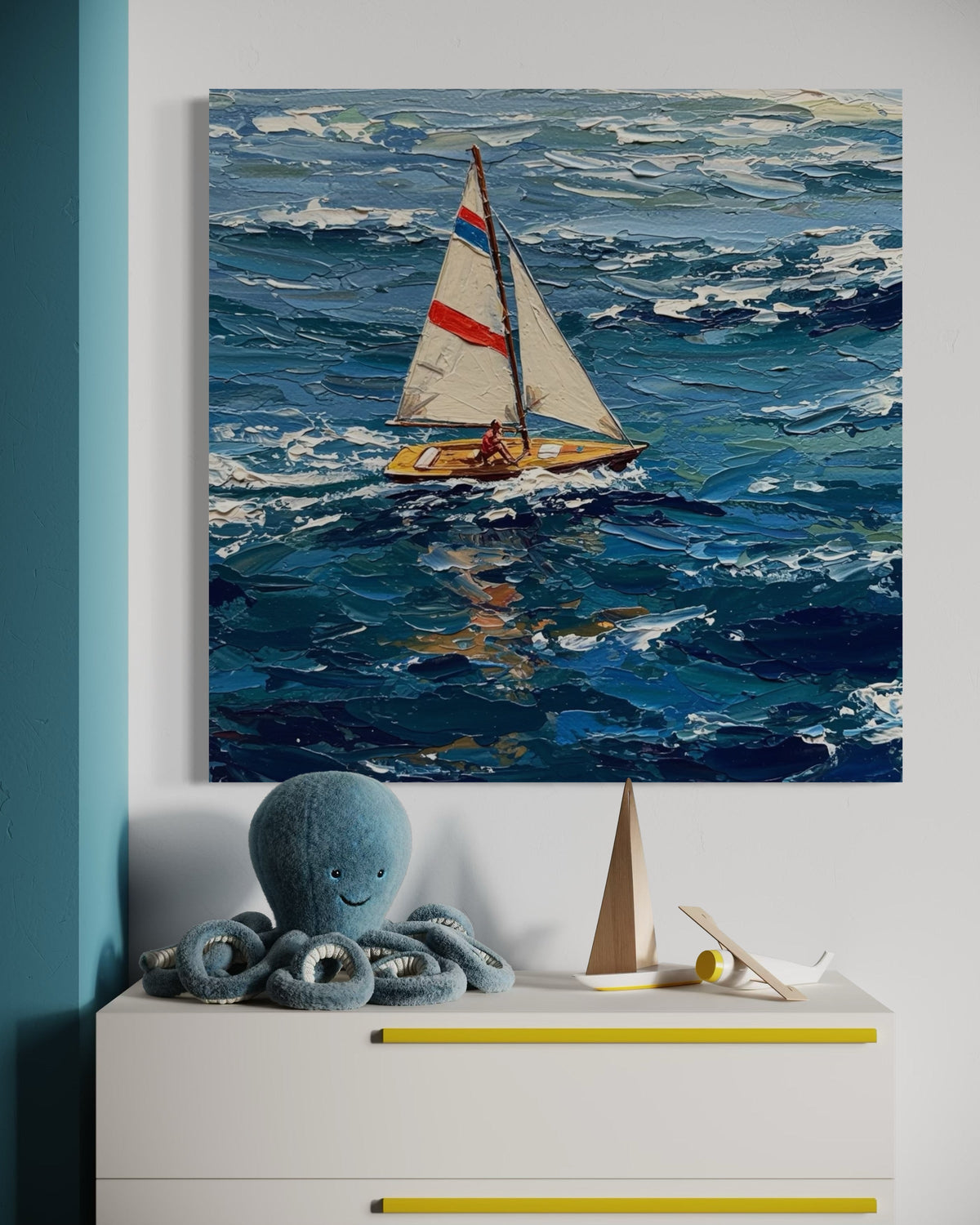 The Blue Heart of the Sea - Hand Painting