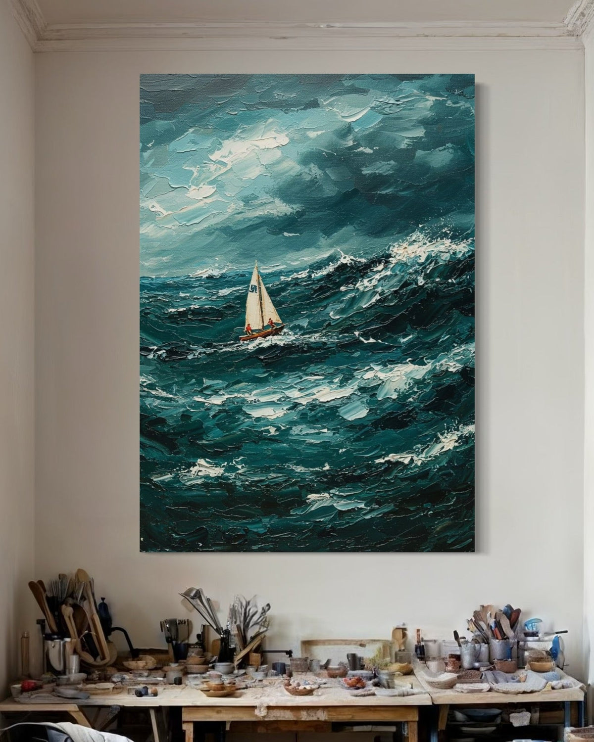 The Ocean’s Fury - Hand Painting