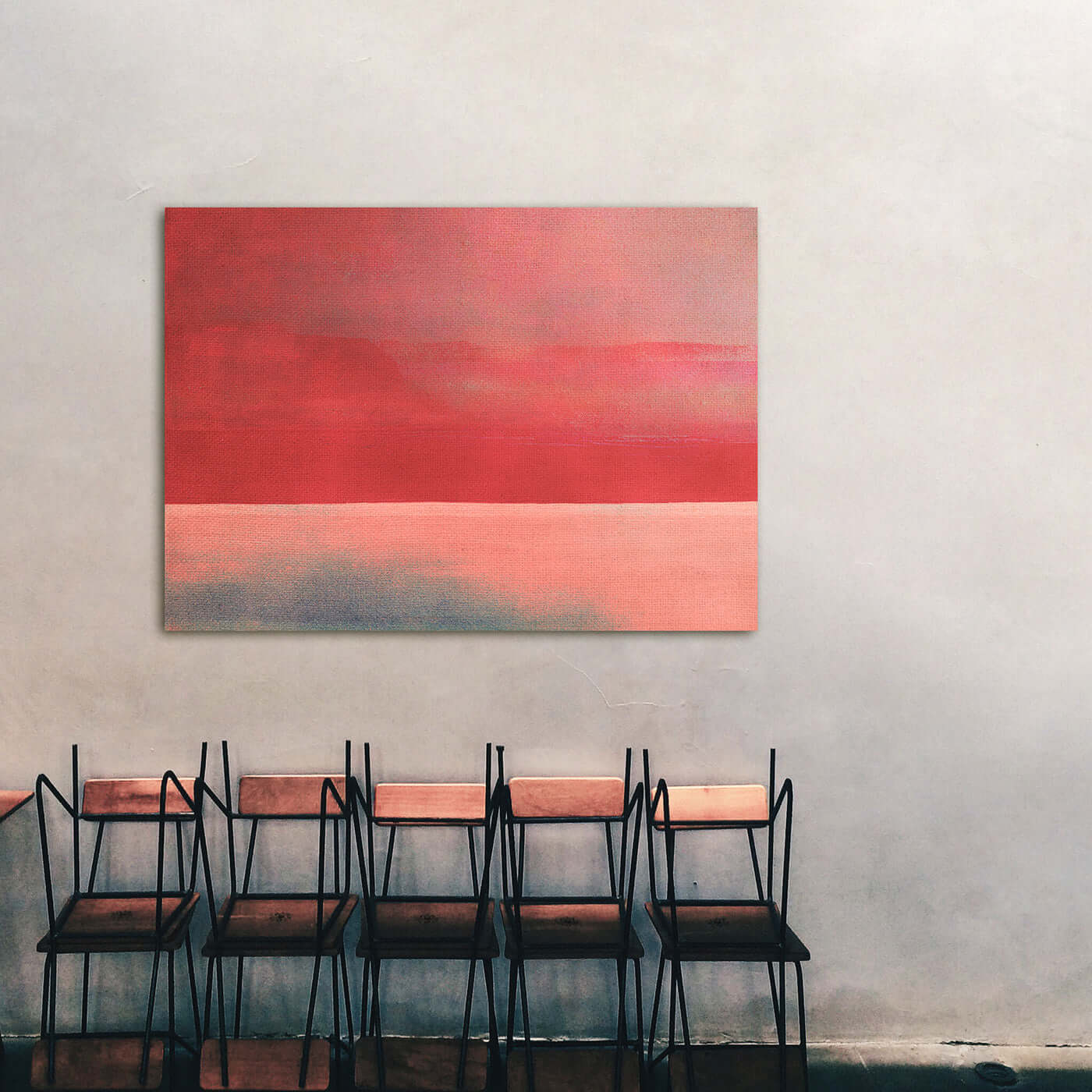 Thin Line 01 Pink Wall Art