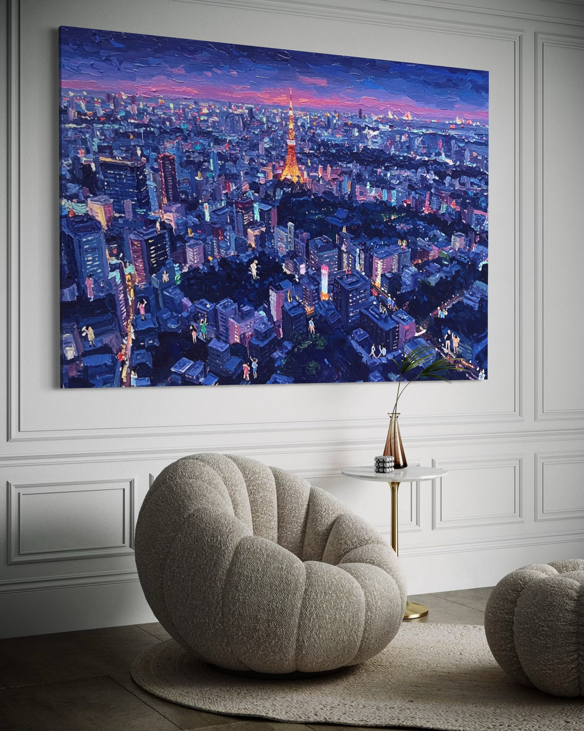 Tokyo Twilight Glow - Hand Painting