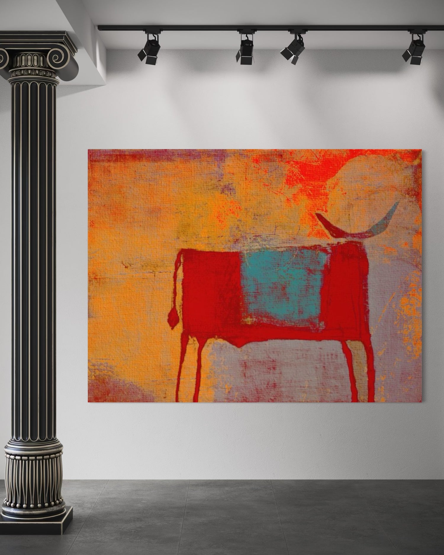 Toro Rojo Custom Size 99.06x132.08cm Toutes les œuvres