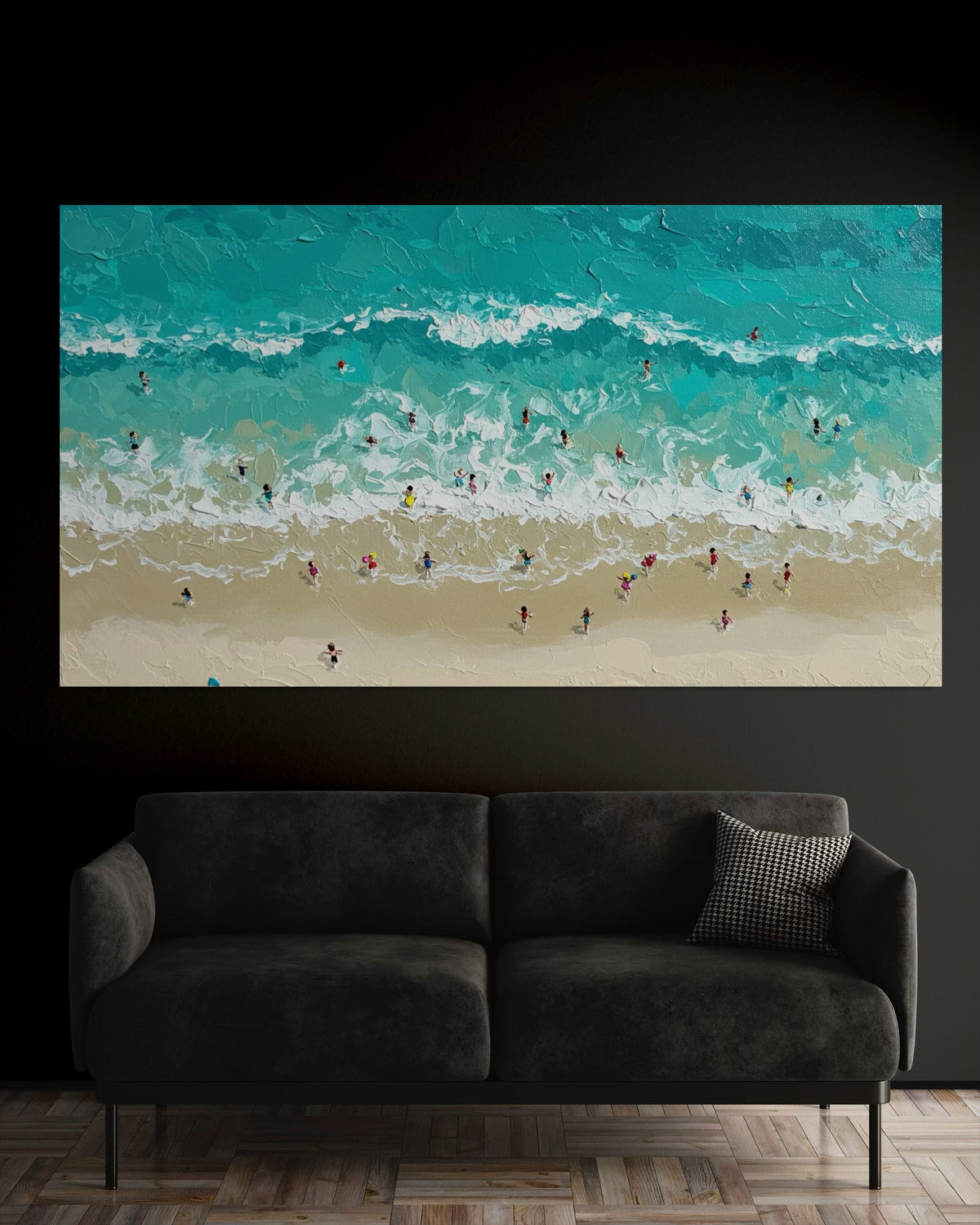 Turquoise Embrace 1 - Hand Painting