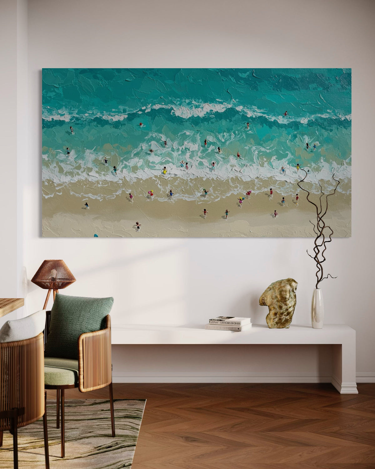 Turquoise Embrace 1 - Hand Painting