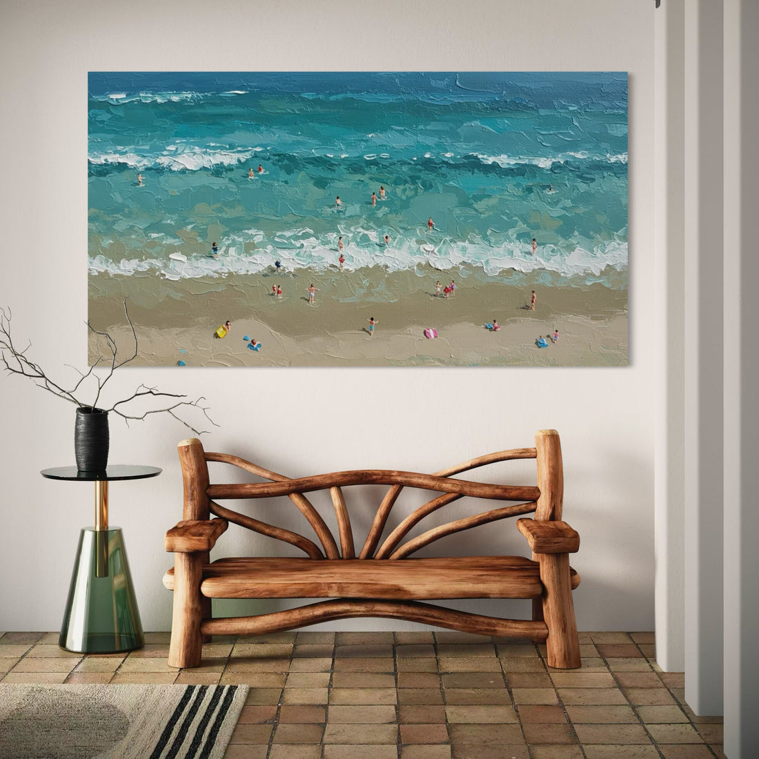 Turquoise Embrace 2 - Hand Painting