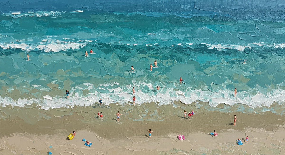 Turquoise Embrace 2 - Hand Painting