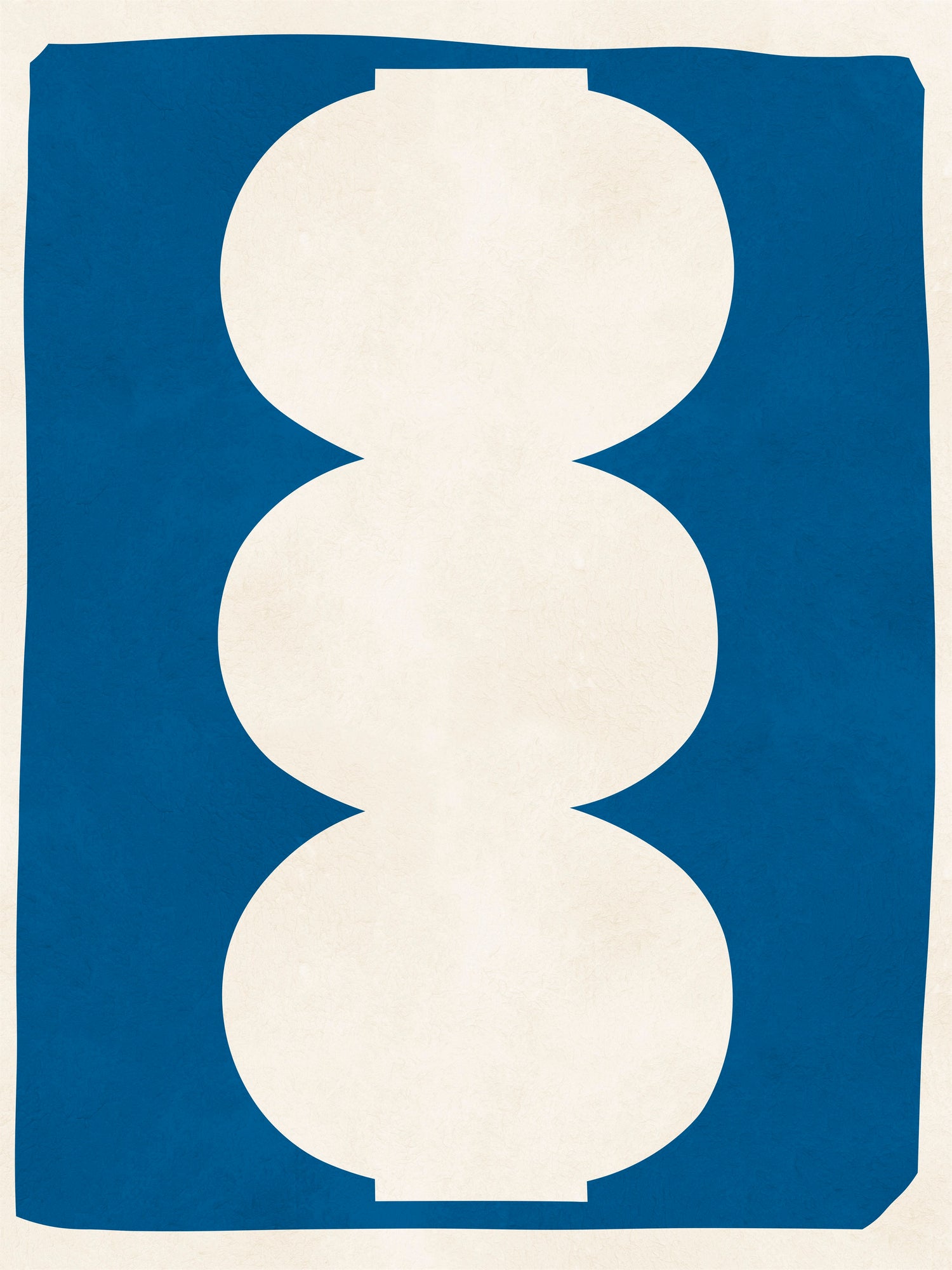 Vase on Blue Background 1 Geometric Wall Art