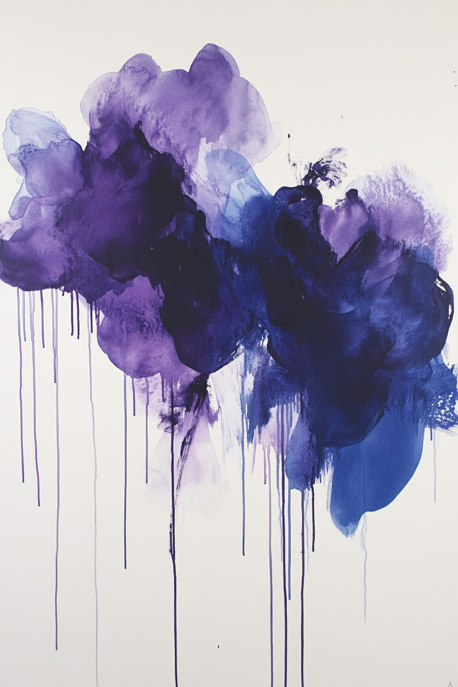 Violet Bloom Abstract