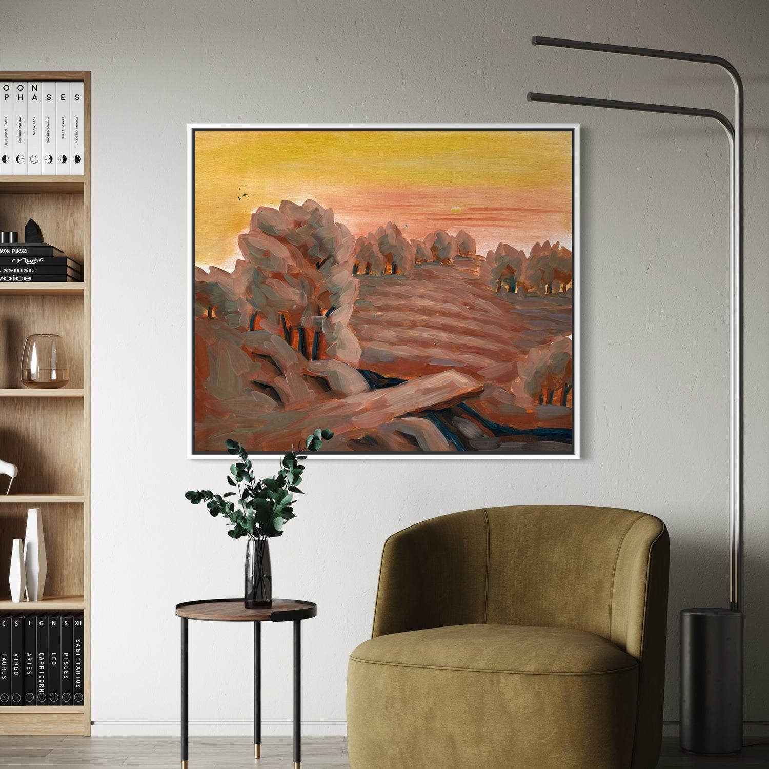 When the Sun Descends Lounge Wall Art