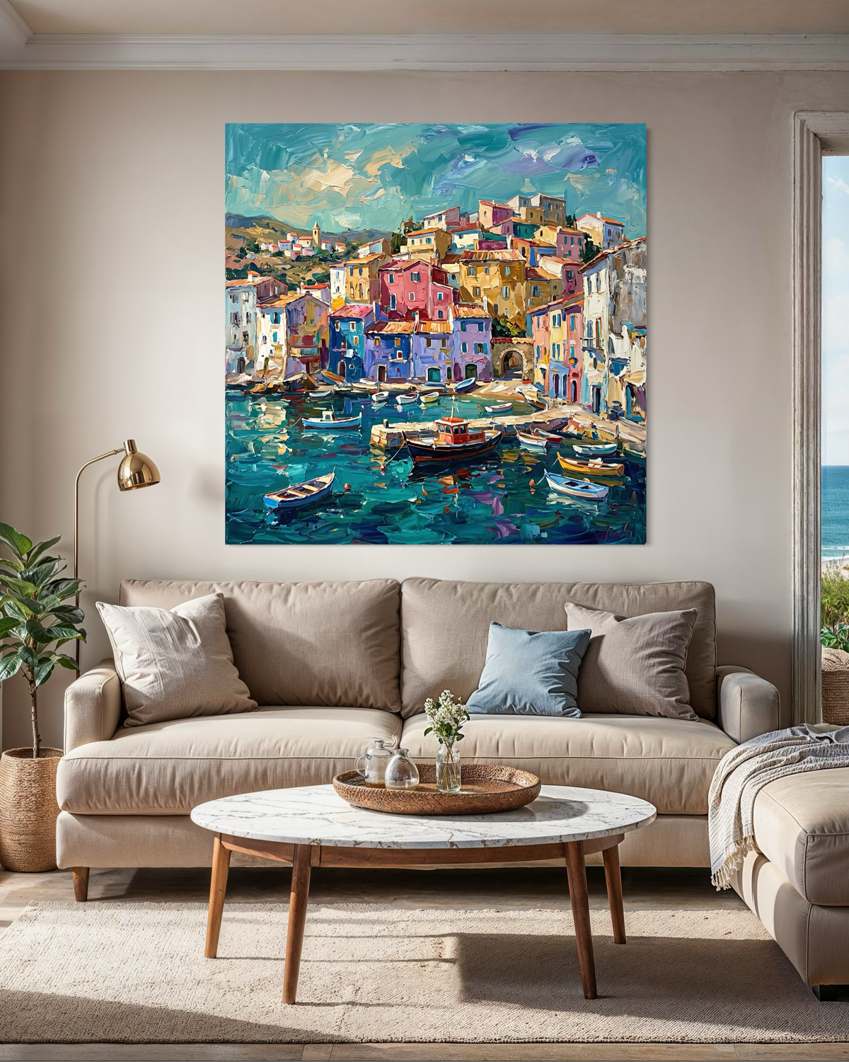 Where the Boats Rest 2 - Hand Painting