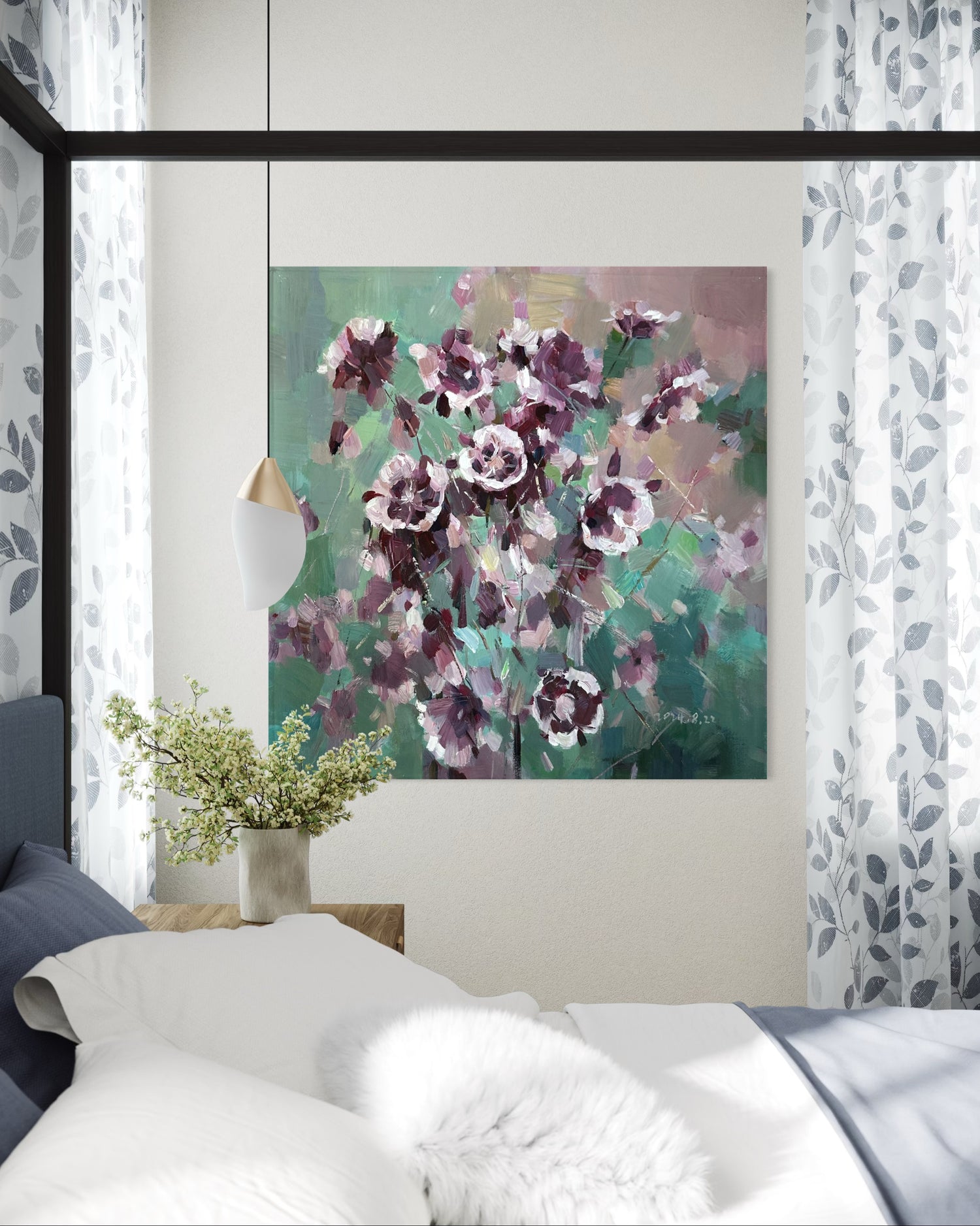 Whispers in Purple Lounge Wall Art