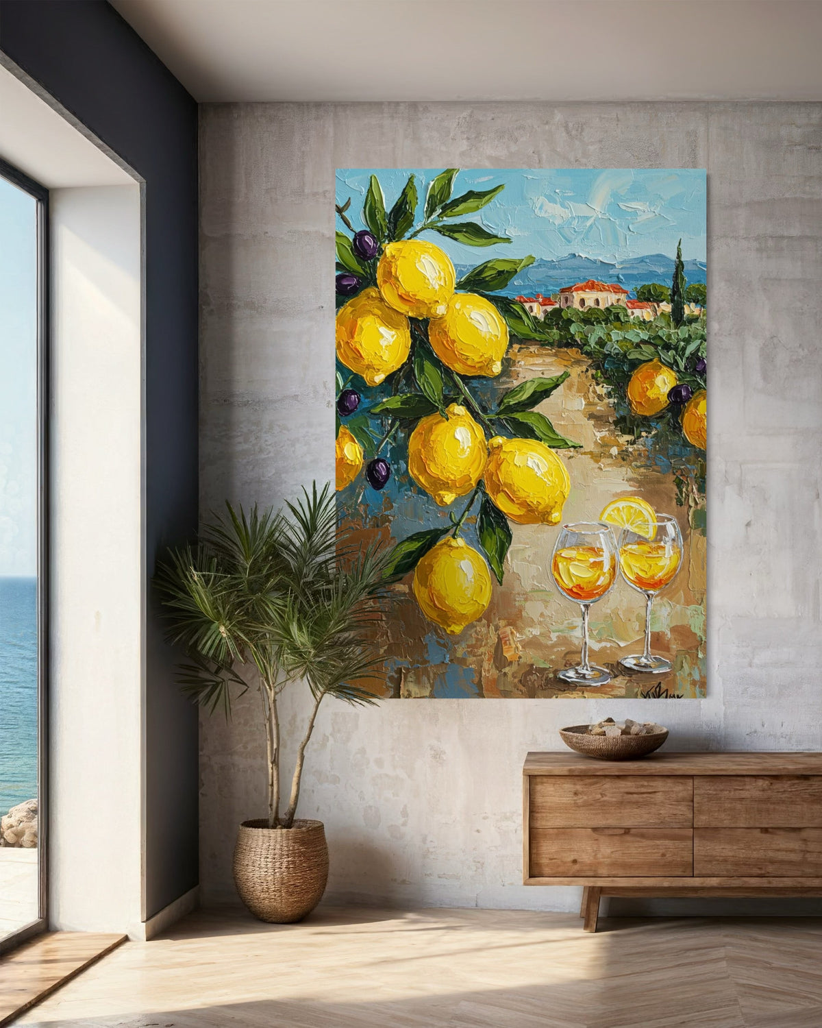 Zest of Aegean Light 1 - Hand Painting