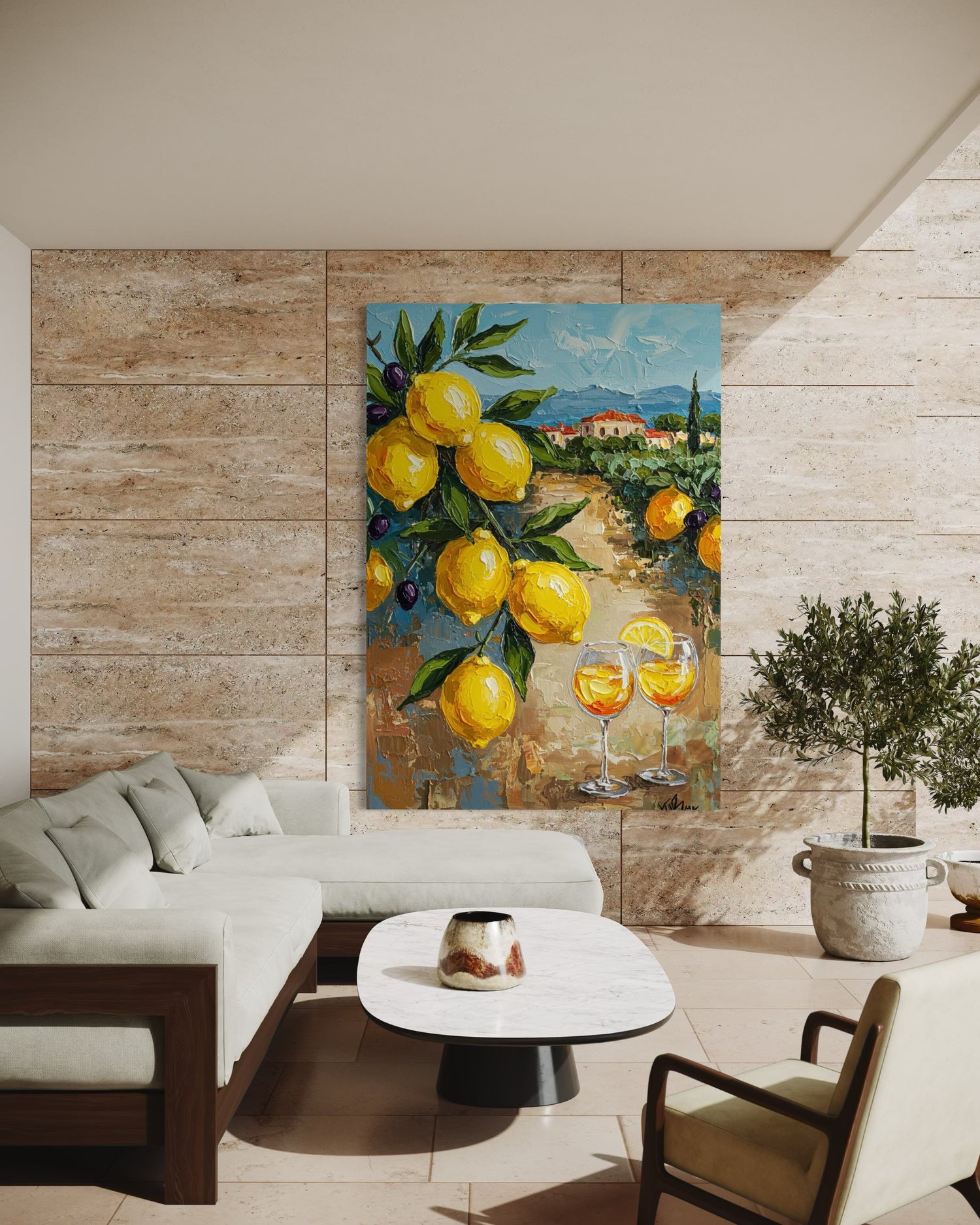 Zest of Aegean Light 1 Lounge Wall Art
