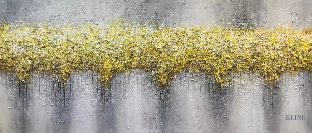 A Cascade of Yellow - Hand Painting