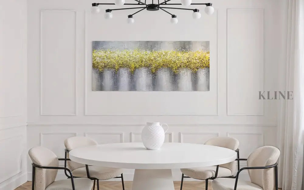 A Cascade of Yellow - Hand Painting