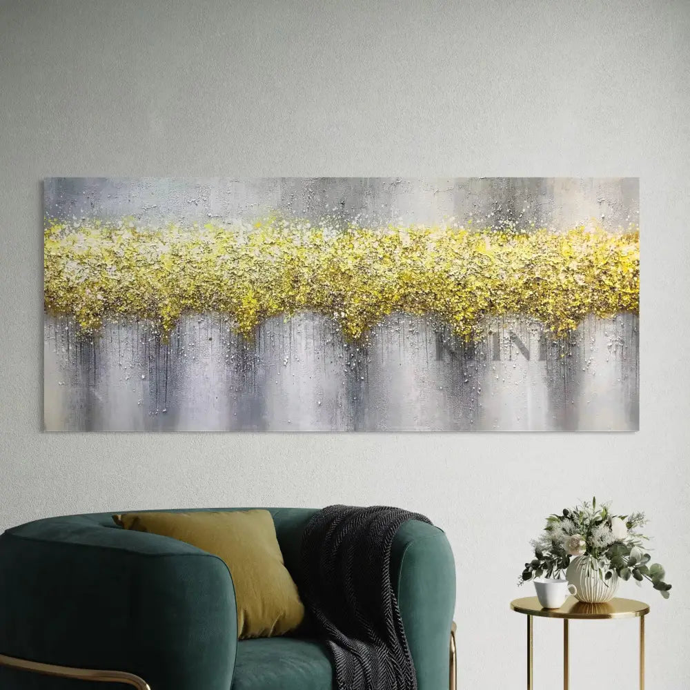 A Cascade of Yellow - Hand Painting