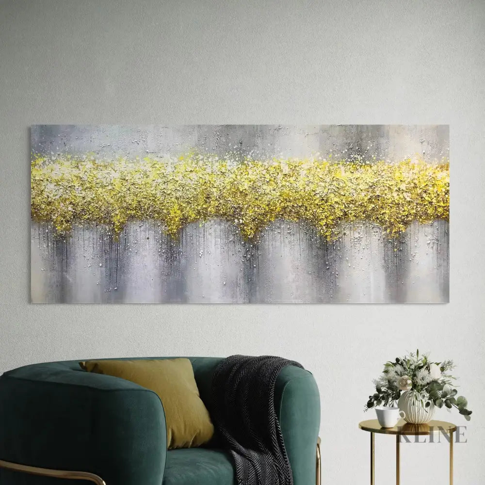 A Cascade of Yellow - Hand Painting