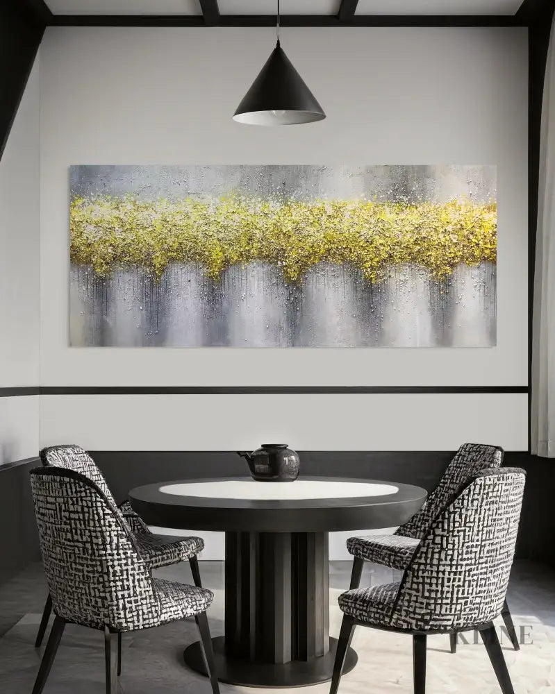 A Cascade of Yellow - Hand Painting
