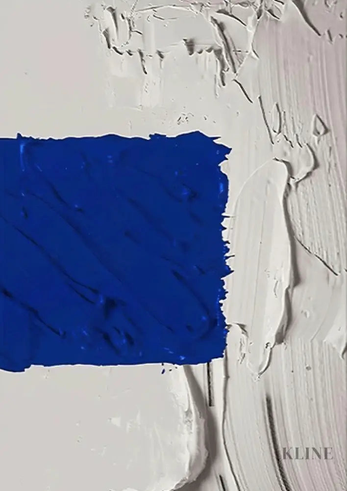 A White and Blue Canvas - Hand Painting